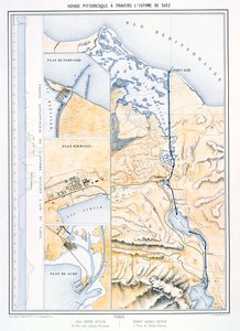 Mappa del Canale di Suez, c.1870